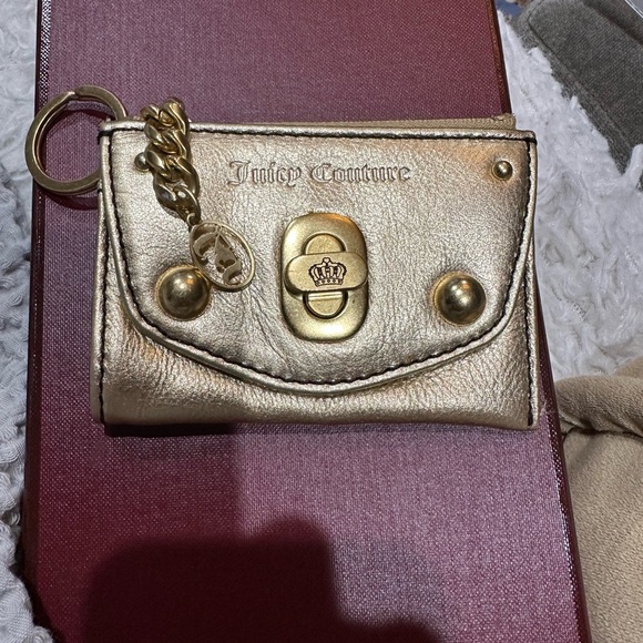 Juicy Couture Gold Keychain Wallet